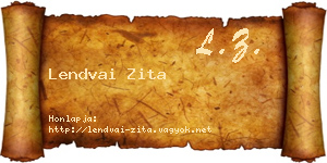 Lendvai Zita névjegykártya